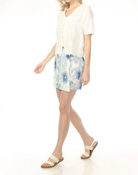 Charlie B - Embroidered Front Tie Cover-up Top