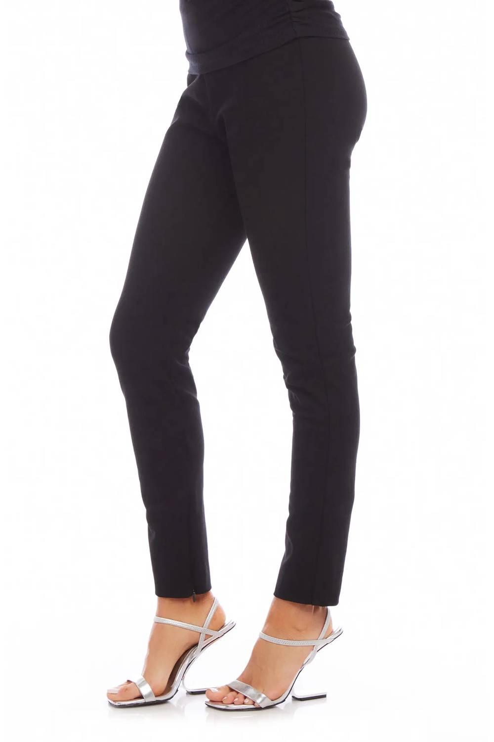 Fifteen Twenty - Jane Ankle Zip Twill Slim Straight Leg Pants