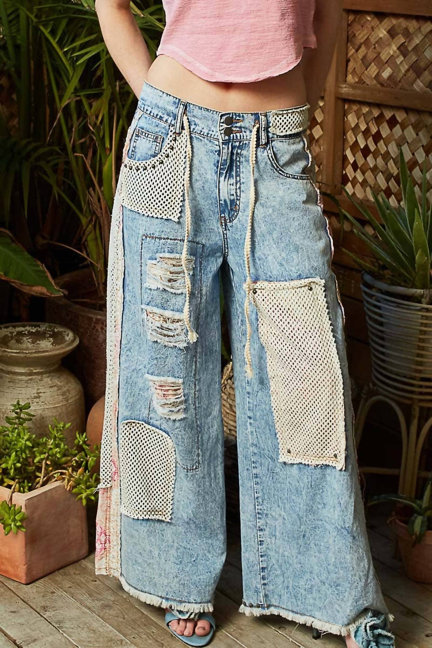 Pol - Stud detail woven pants