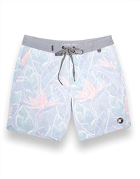 BAJA LLAMA Men's Shipwrecks 18" Boardshorts in fair fight blue - men's swimwear