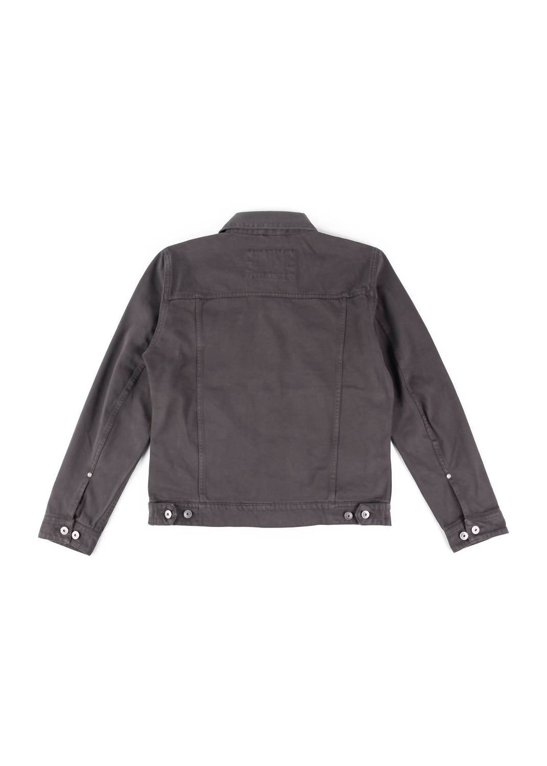 Iron & Resin Men's 1st Gen Bull Denim Rambler Jacket in charcoal - men's jacket - detail view