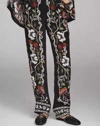FARM RIO Rococo Flowers Pants in black - women's pants