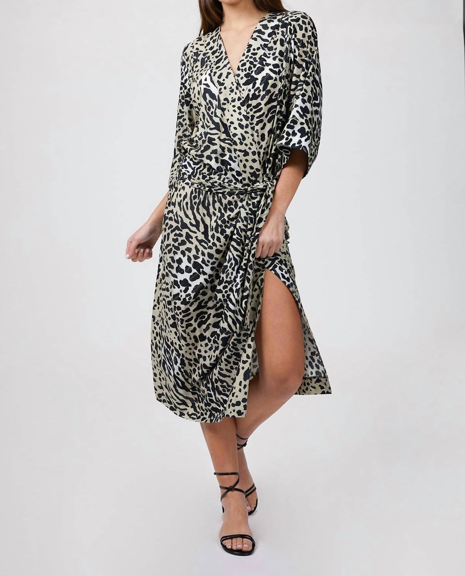 DROP WAIST KIMONO DRESS