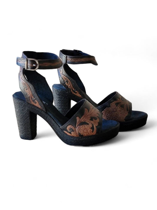 Roper - HIGH TIDE TOOLED LEATHER HEELS