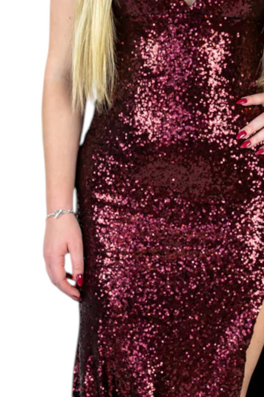 Sherri Hill - Backless Sequin Prom Dress