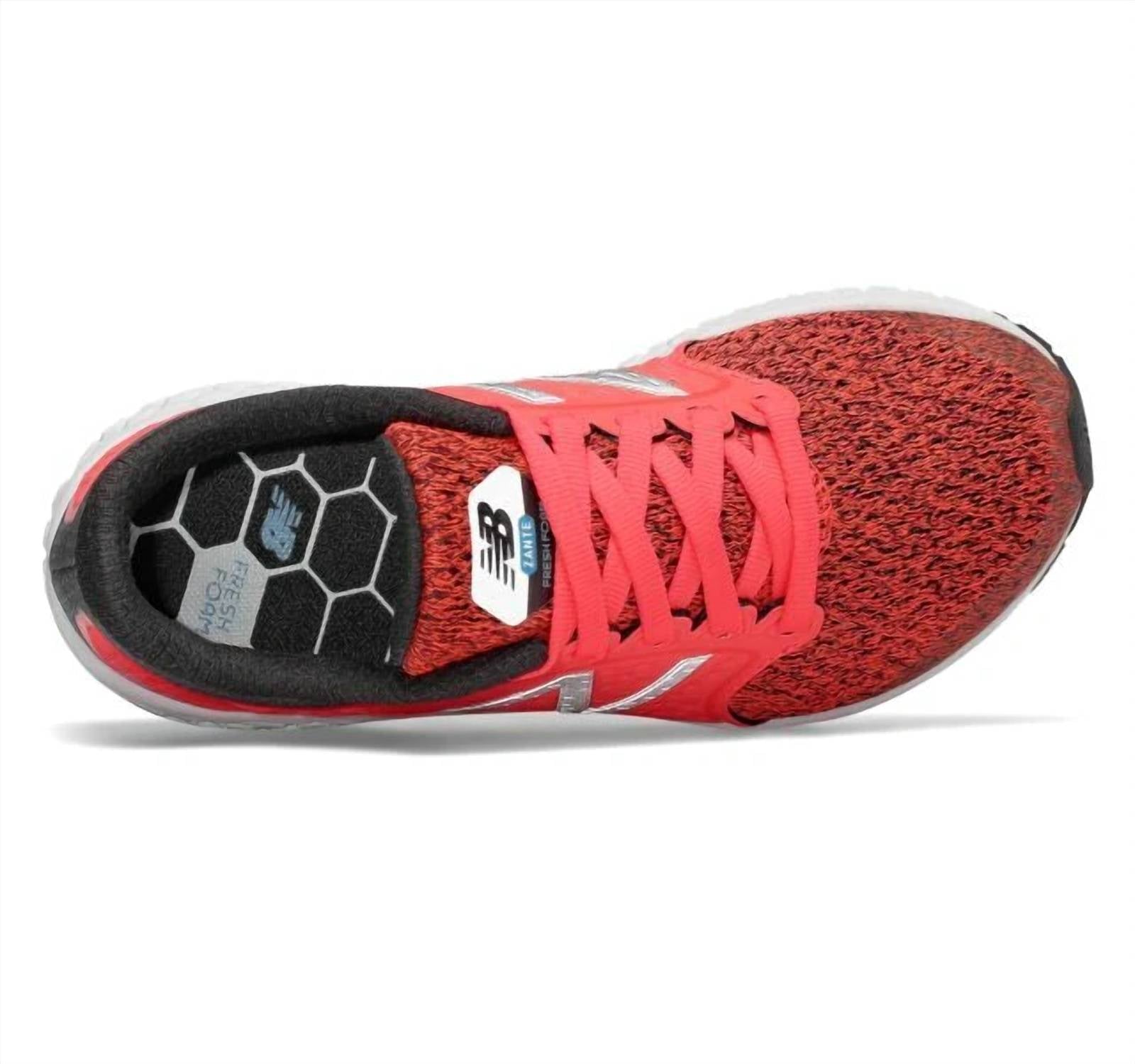 New Balance Kids' Fresh Foam Zante V4 Sneakers in black pink white - kids' sneaker - detail view