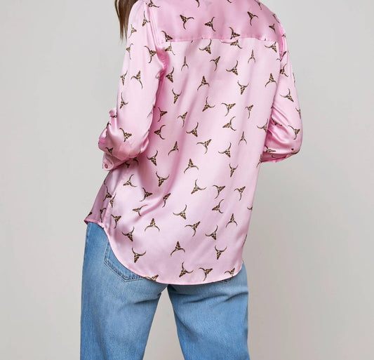L'Agence - Dani Silk Bulls Head Blouse