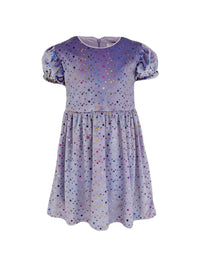 Lola + The Boys - Girl's Sky Velour Dress