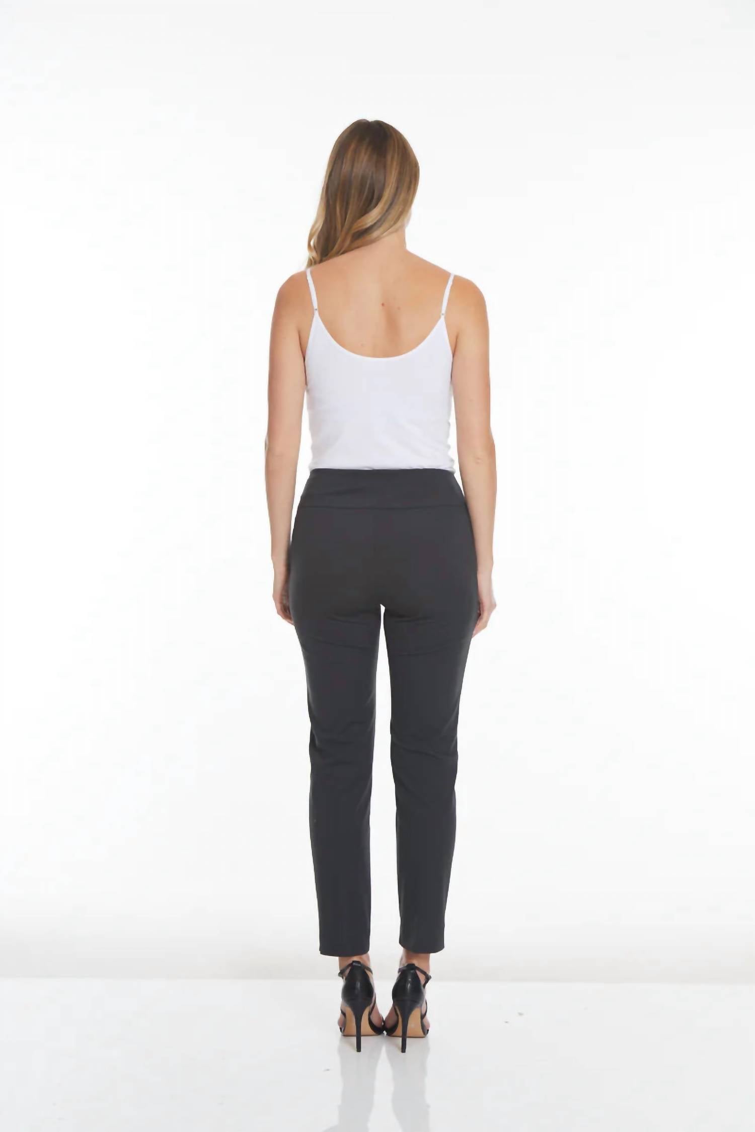 Slimsation By Multiples - Wide Band Elastic Waist Ankle Pants