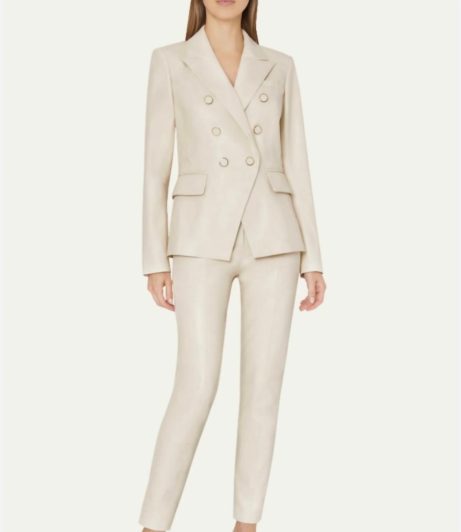 Milly - Inez Vegan Leather Blazer