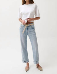 Pistola - Kacey Mid Rise Cuffed Boyfriend Jeans