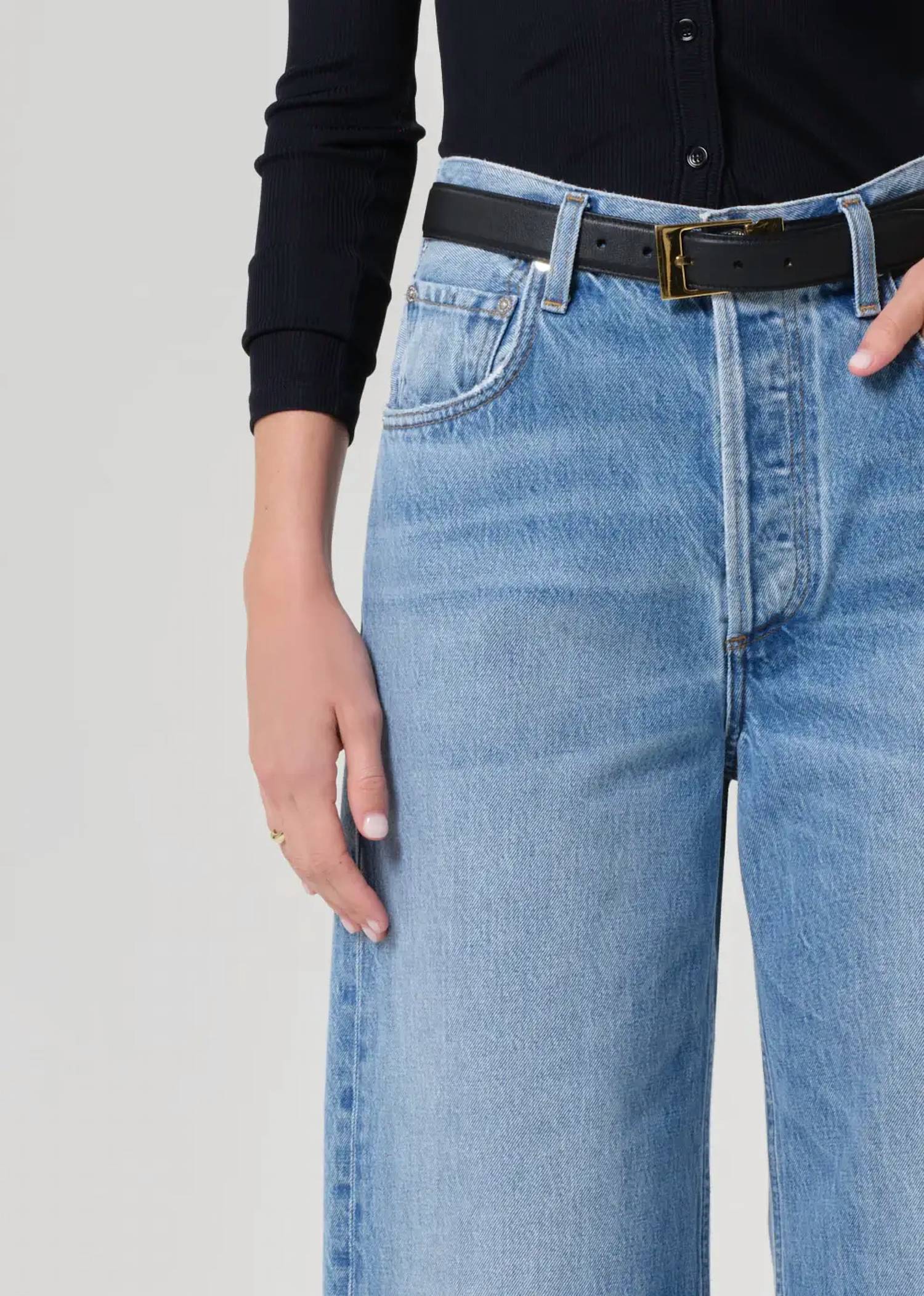 Citizens Of Humanity - Ayla Raw Hem Crop Baggy Jeans