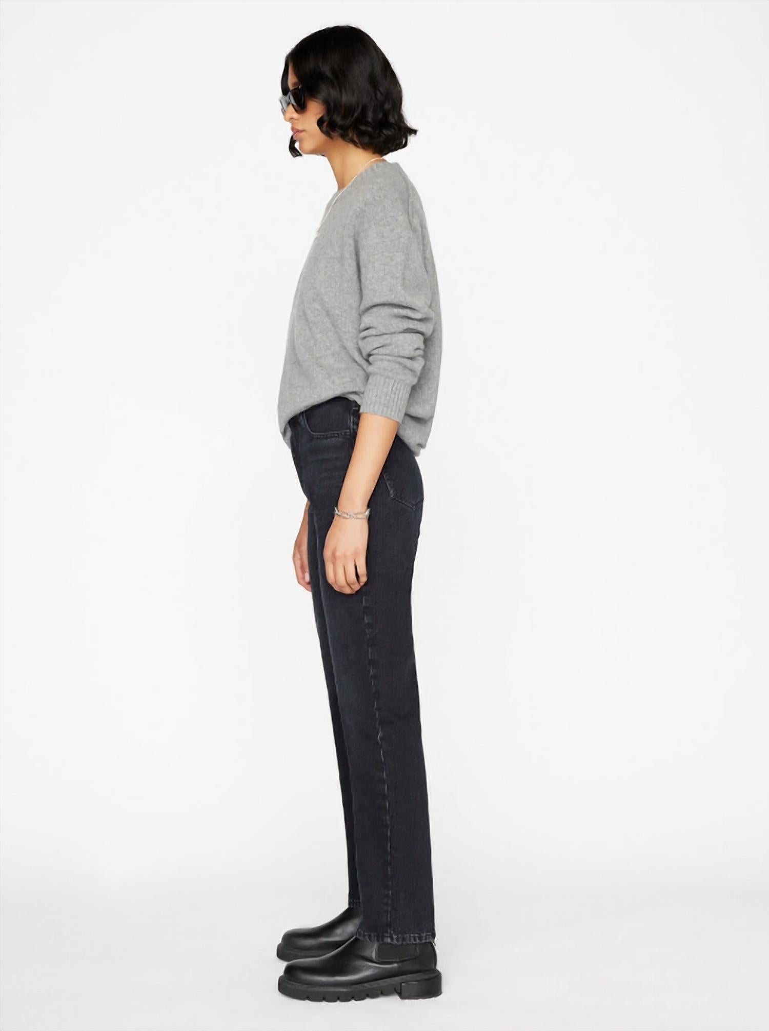 FRAME Le High N Tight Straight Jeans in inkwell - women's jeans - alternate view
