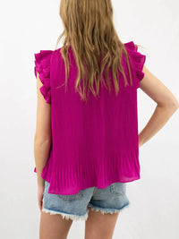 Tcec - Ruffled Sleeve Top