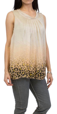 Gigi Moda - Micaela Leopard Sleeveless Silk Top
