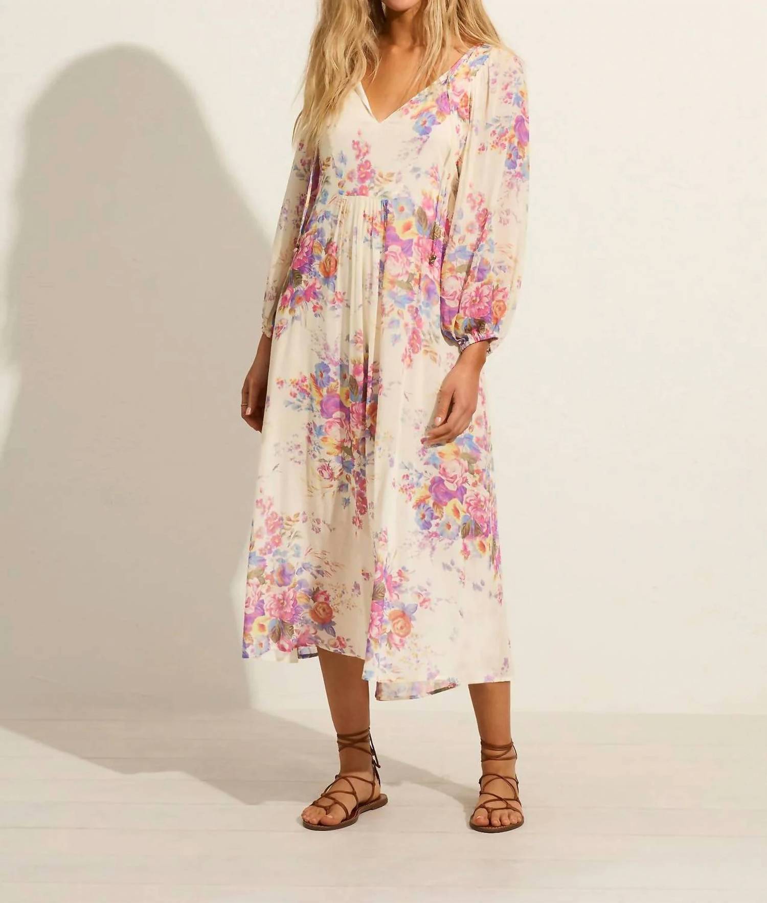 Hansen & Gretel Willow Flowy Midi Dress in floral - women's dress