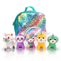 Pomkinz - Kid's Rainbow Unicorn Set With Sequin Carry Case