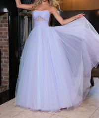 Rachel Allan - Pleated Tulle Prom Dress