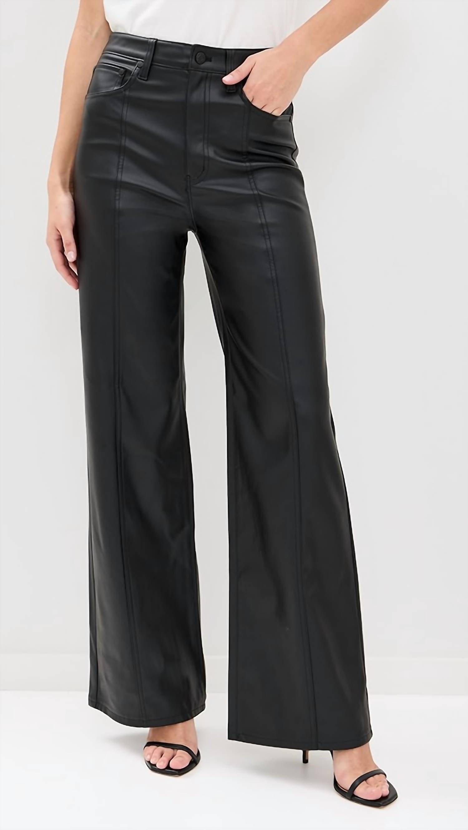 DAZE Far Out Cinematic Leather Pants - women's pants