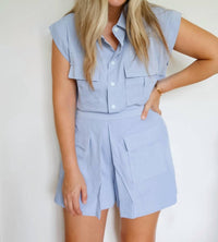 Jodifl - Lauren Utility Style Top & Skort Set
