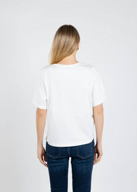Oui Heart Tee in cloud dancer - women's t-shirt - alternate view