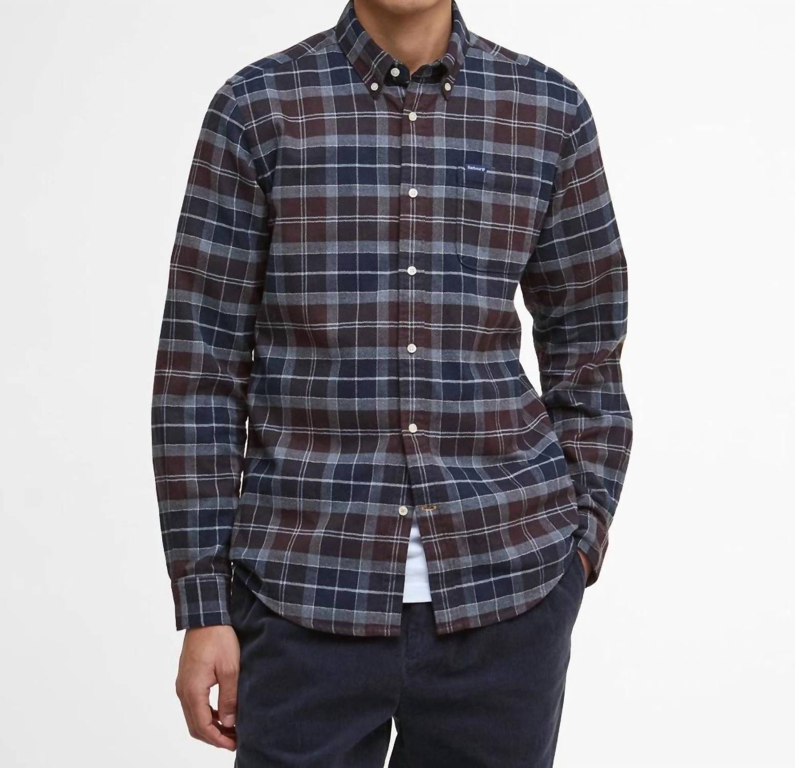 Barbour Kyeloch Tailored Shirt in midnight oak tartan - women's shirt