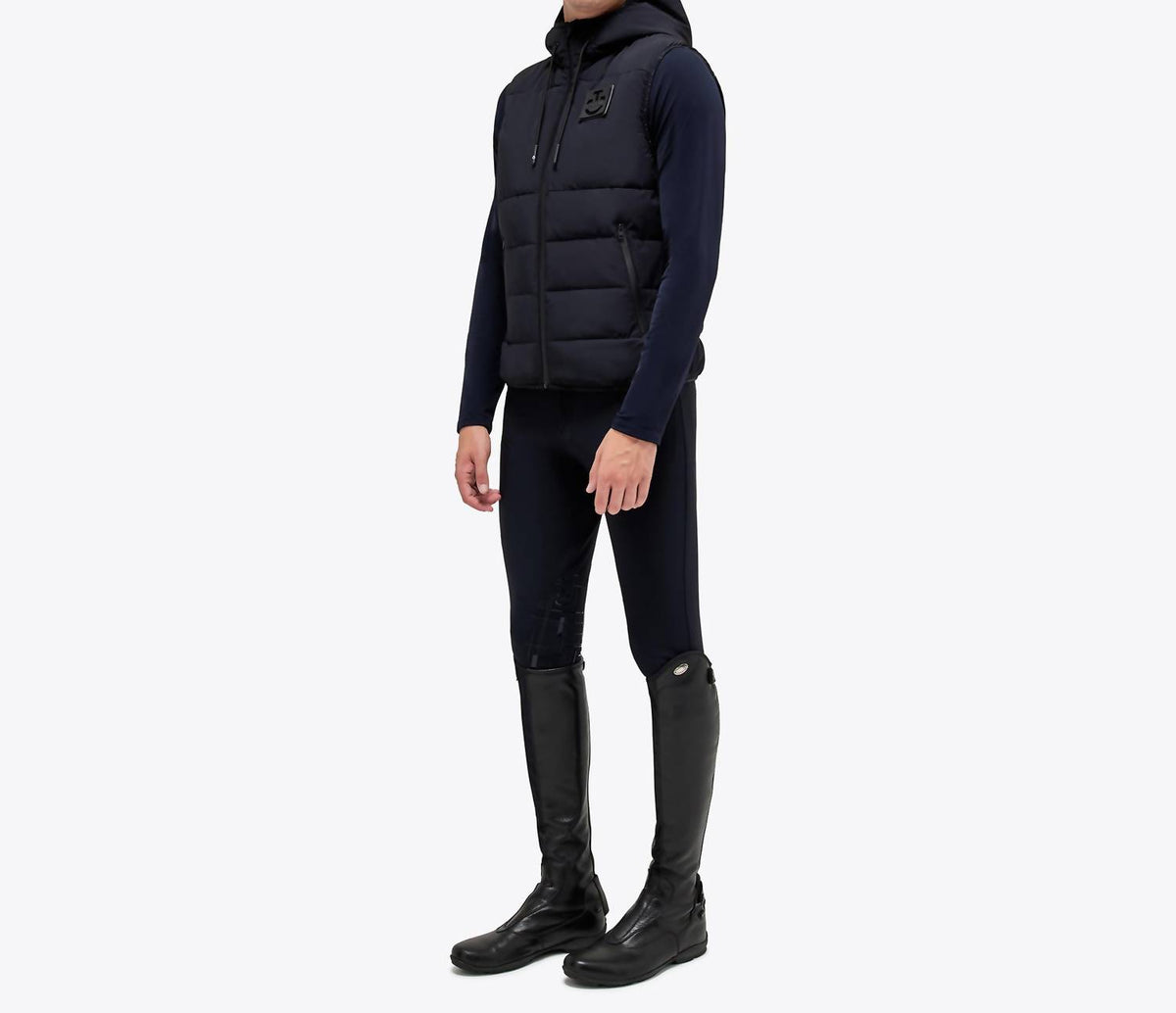 Cavalleria Toscana - Men's Padded Nylon Stretch Puffer Vest