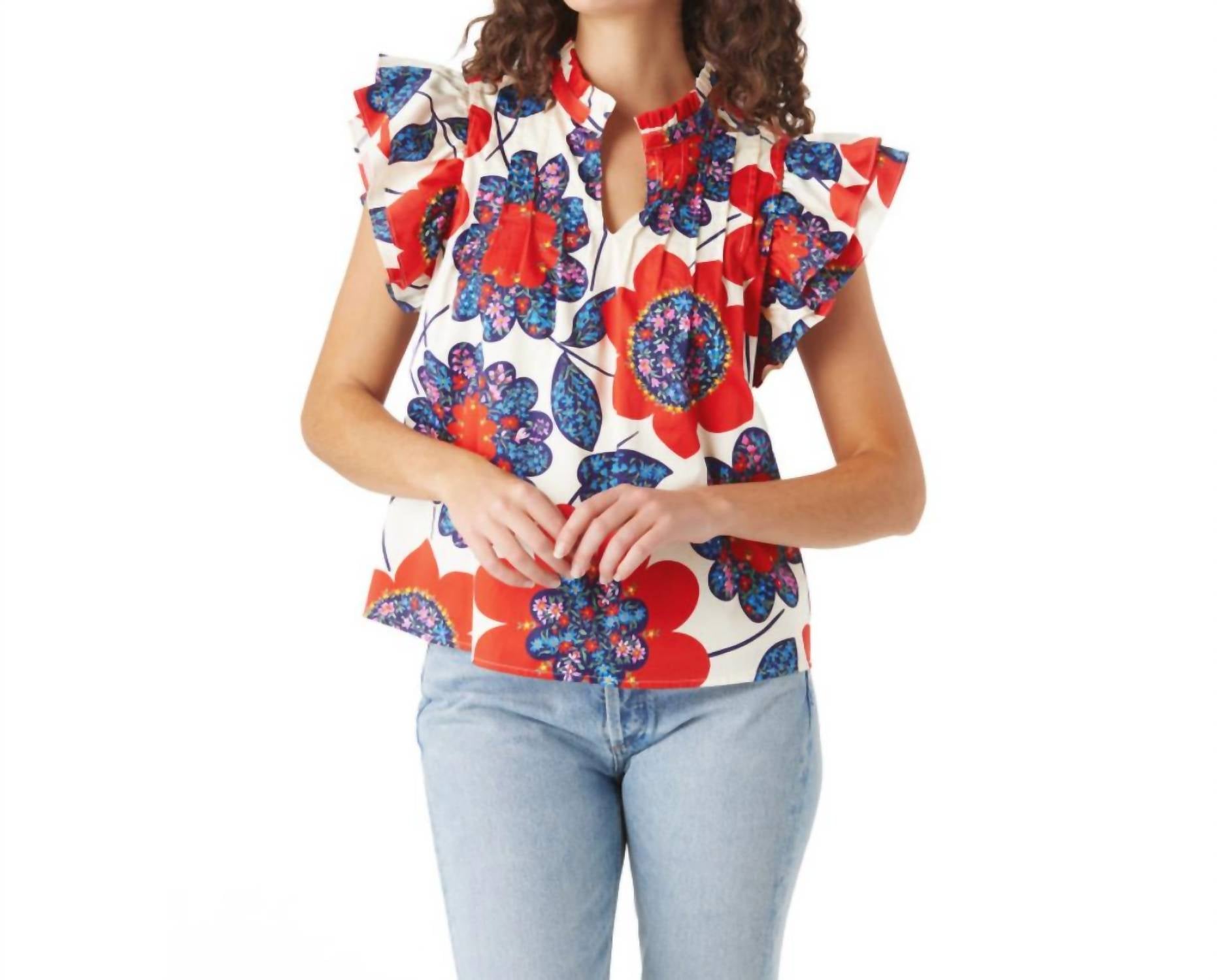 Crosby By Mollie Burch - Nantucket Floral Augusta Top