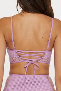 Becca - Network Side Tie Hipster Bikini Bottom And Cami Bikini Top Set
