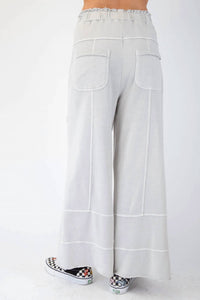 Easel - Josie Mineral Washed Terry Knit Pants