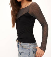 Project Social T - Plot Twist Rib Mixed Long Sleeve Top