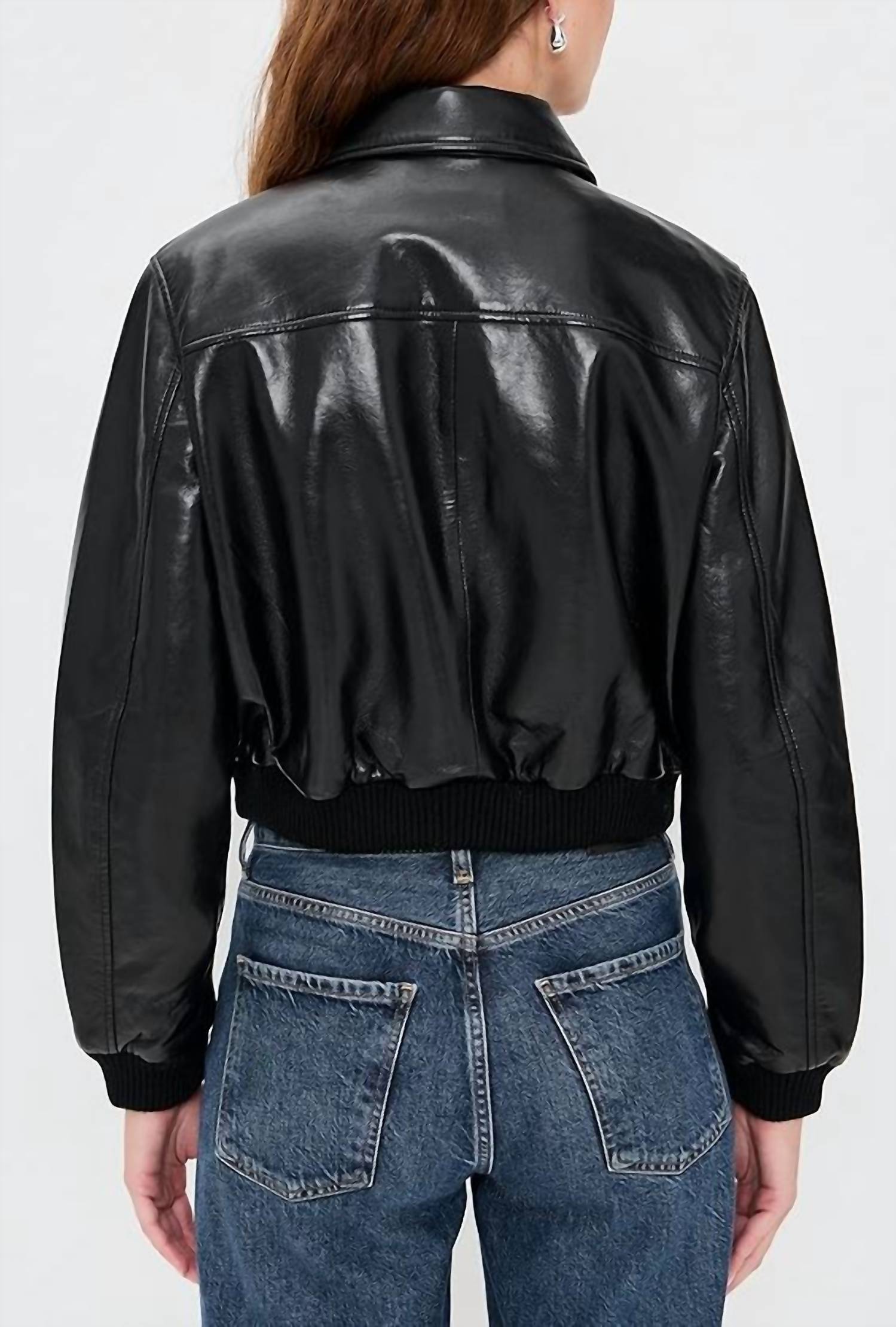 Citizens Of Humanity - Lola Cropped Leather Bomber Jacket