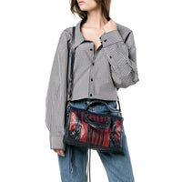 Balenciaga - Women's Classic City Marine Stripe Small Satchel Bag