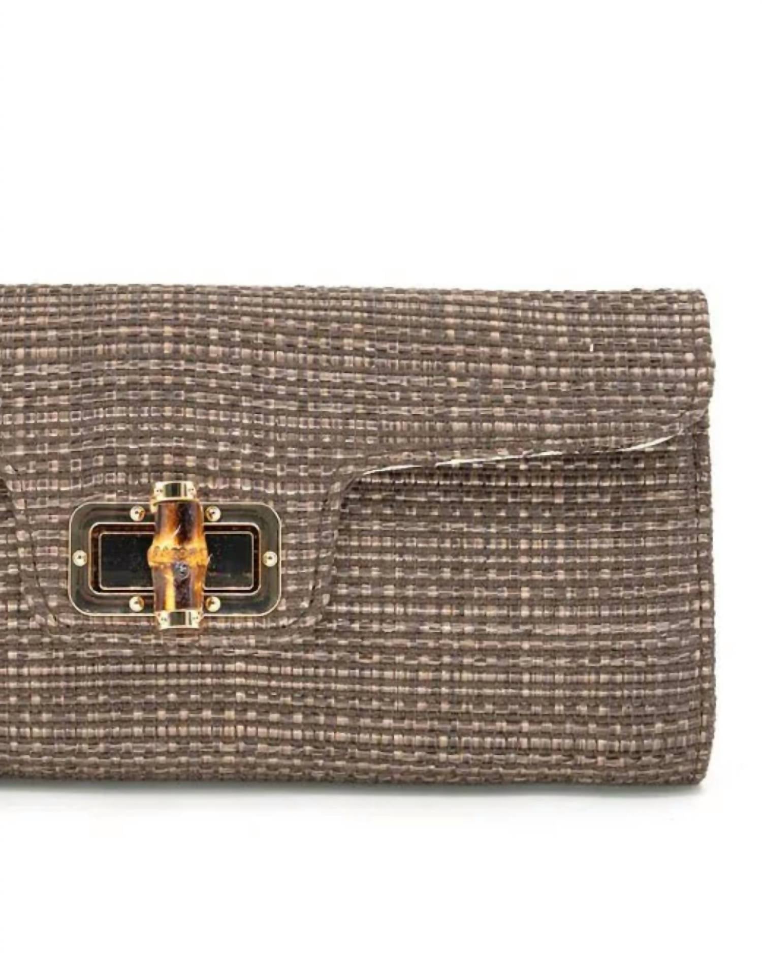 Bc Handbags - Women's Bamboo Buckle Clutch