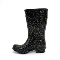 HUNTER Girls Giant Glitter Rain Boots in black - kids' shoe - view 4