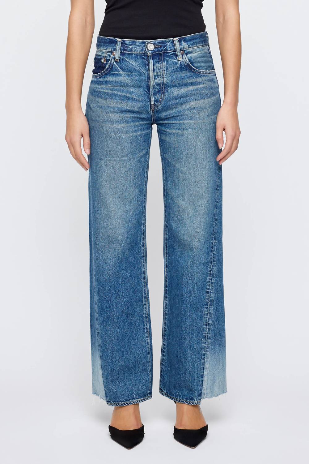 Moussy - Panel Wide Jeans