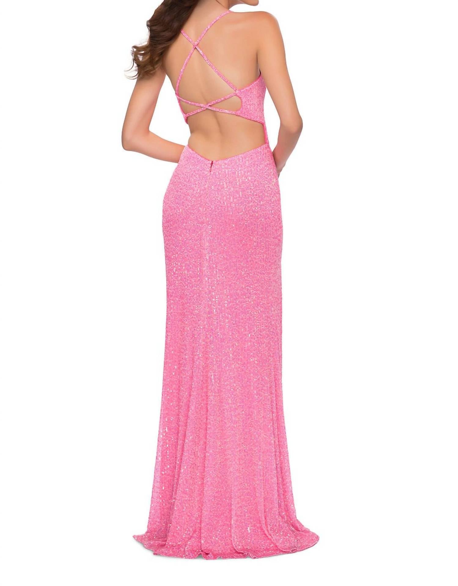 La Femme - Long Sequin Gown