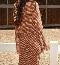 Bananhot Patterned Head Scarf in ogee - women's scarf - detail view