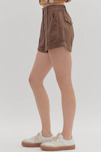 Entro - Nellie High-waist Rolled Cuff Shorts