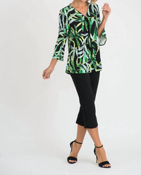 Joseph Ribkoff - Zip Front With Split Sleeve Print Tunic