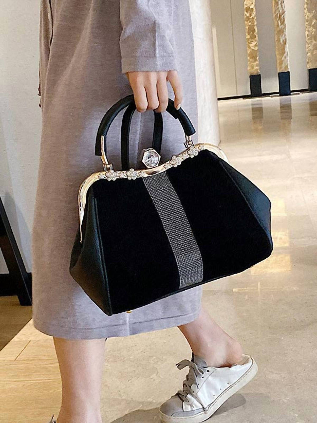 Vividlux - Women's Geometric Sequined Split-joint Crossbody Handbags