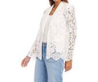 Karen Kane - Floral Lace Scallop Edge Blazer