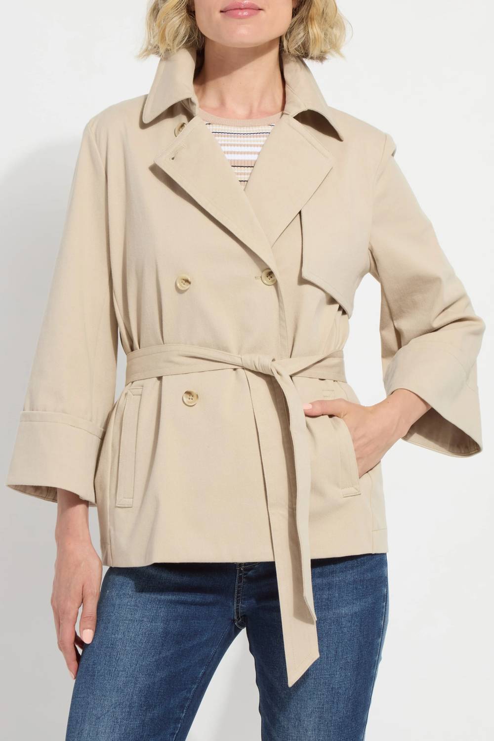 Lysse - Dakota Cotton Cropped Trench Coat