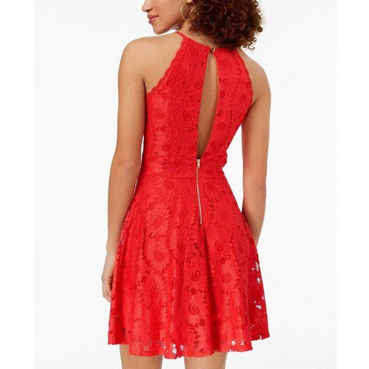 Material Girl - Lace Sleeveless Fit Flare Skater Dress