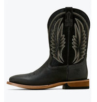 ARIAT Men's Shock Shield Sidewinder Grizzle Cowboy Boot in grey black - men's boots