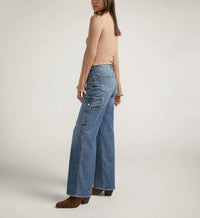 Silver Jeans Co - Mid Rise Wide Leg Cargo Jeans