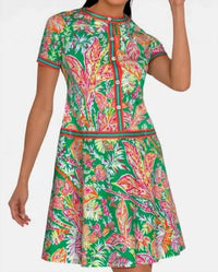 GRETCHEN SCOTT Mademoiselle Mini Dress in kelly green - women's dress