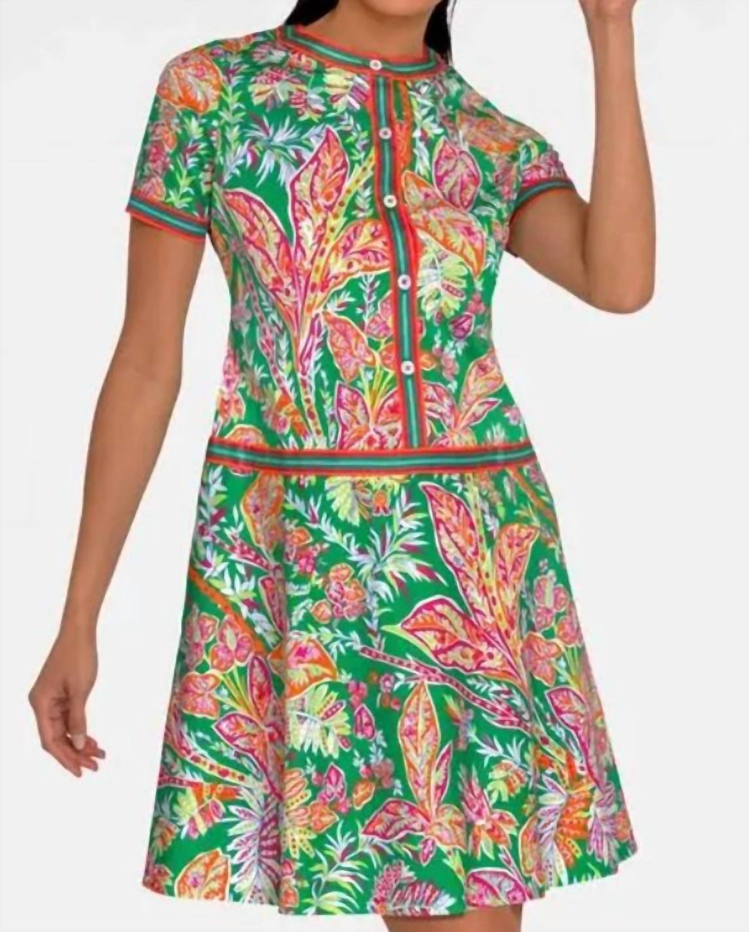 GRETCHEN SCOTT Mademoiselle Mini Dress in kelly green - women's dress