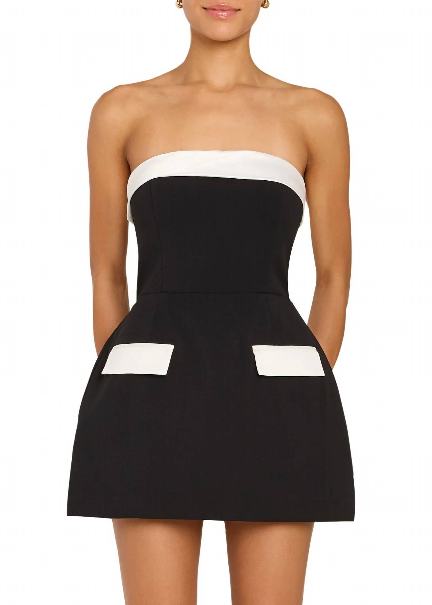 Amanda Uprichard - Lucienne Strapless Skort Romper