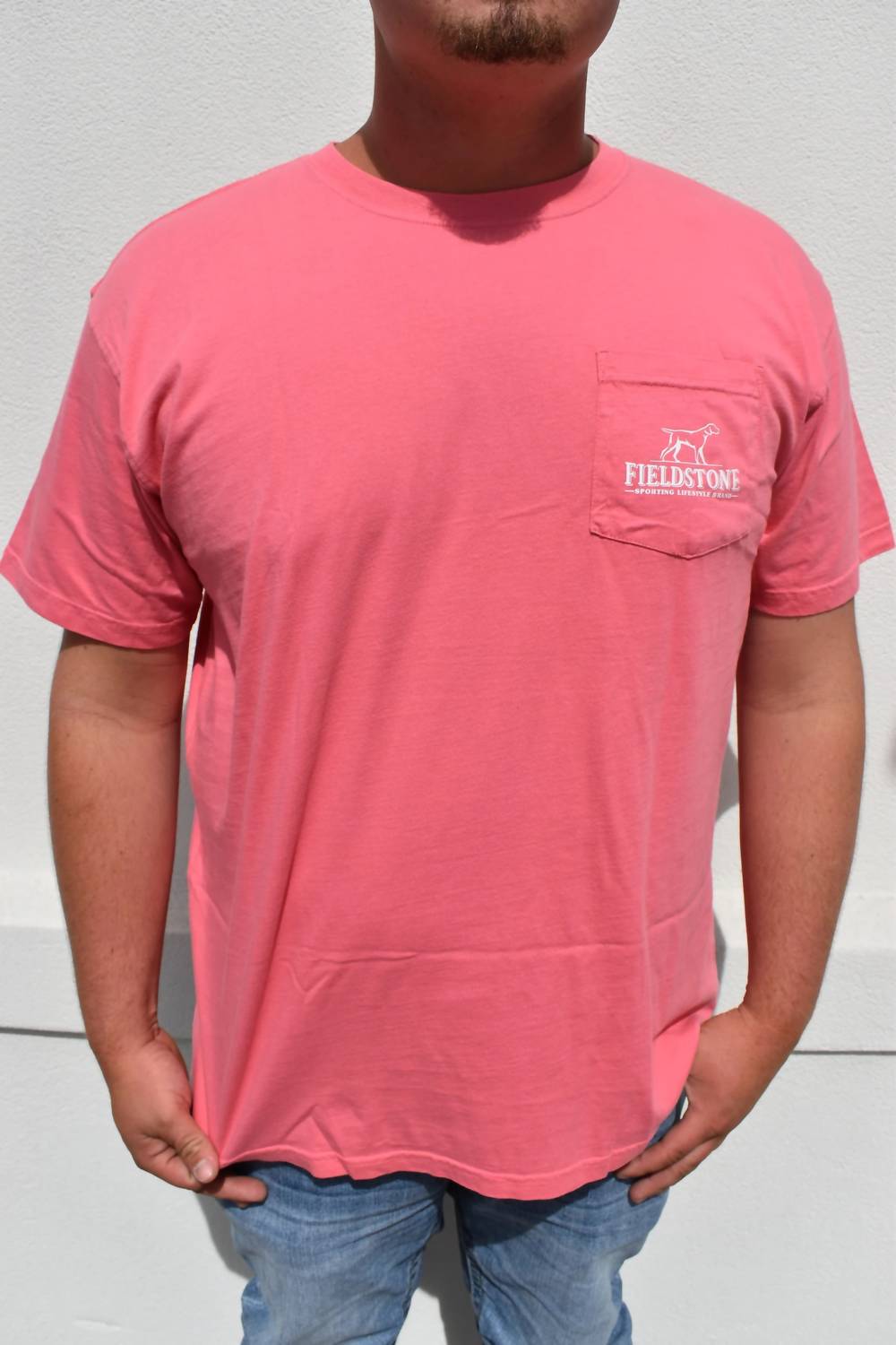 Fieldstone Bigfoot Tee in red - men's t-shirt